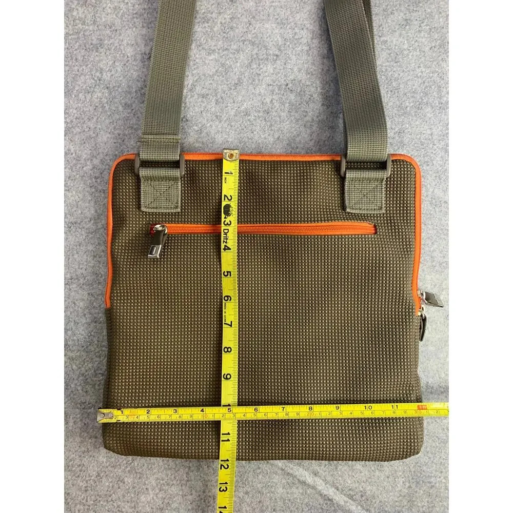 Vintage Urban Oxide UO2 Olive Green Rubber Crossbody Utility Bag, Y2K Messenger